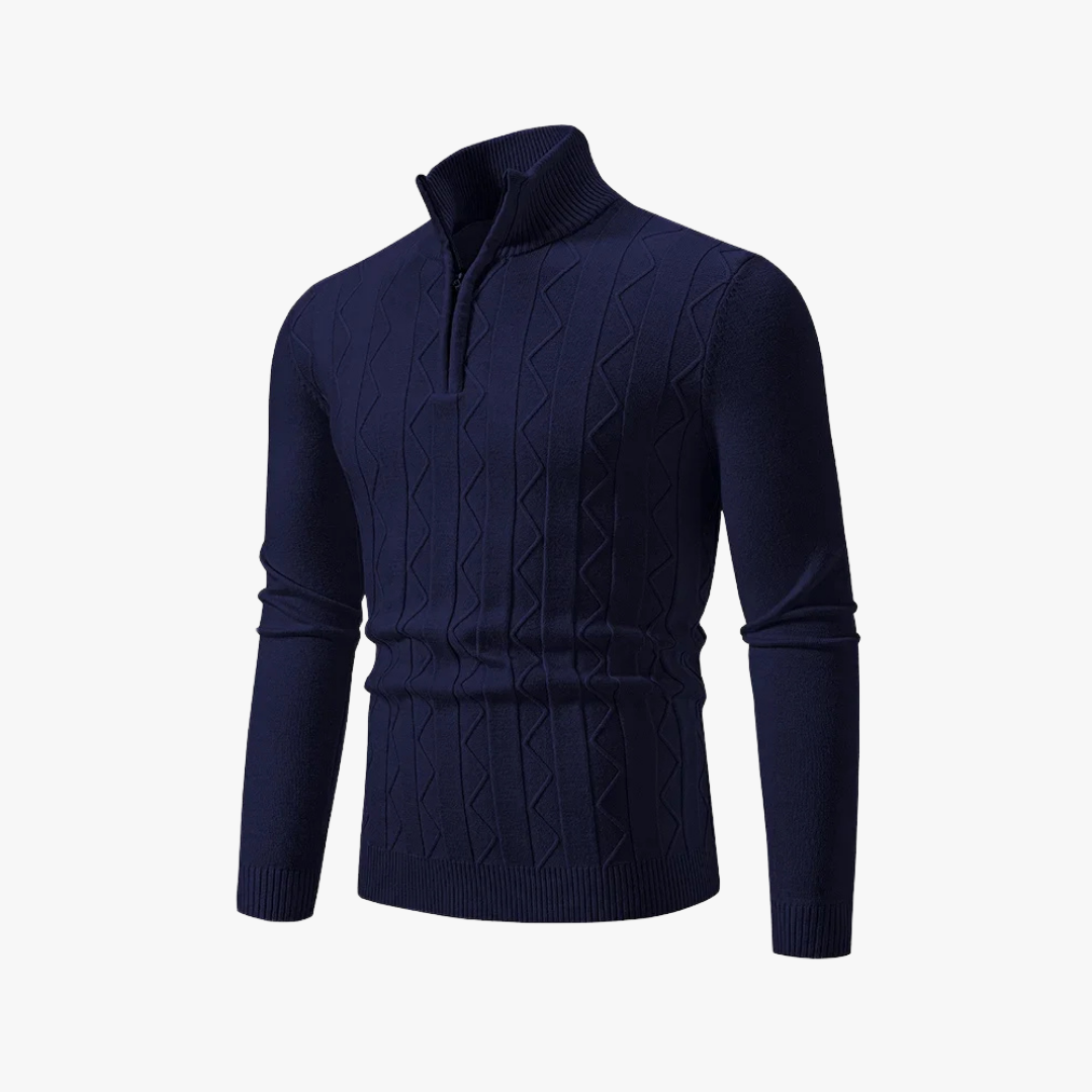 Sudadera Punto Cremallera Elegante Hombre