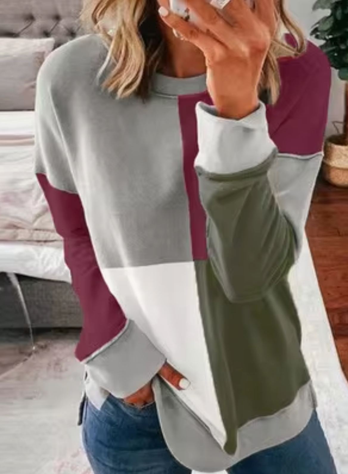 Camisa Algodón Oversize Manga Larga