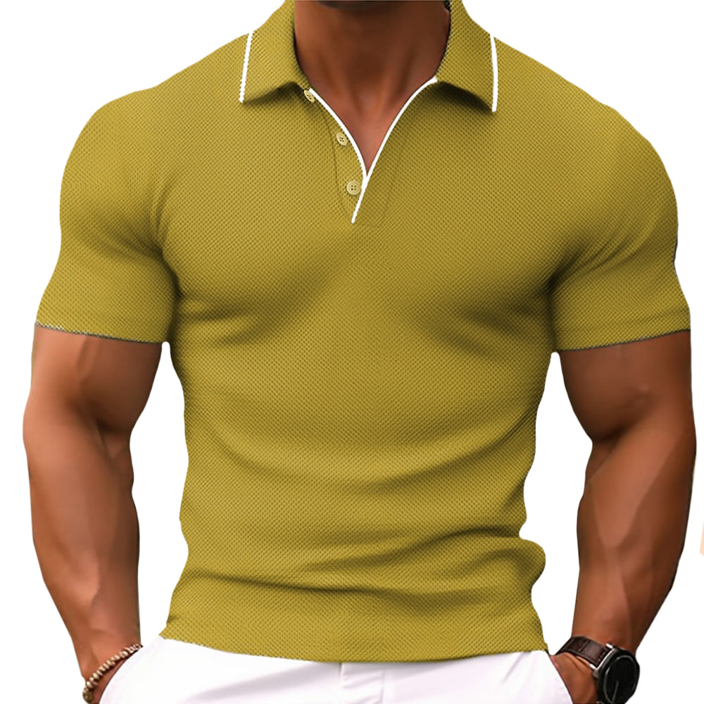 Camisa Polo Hombre AJustada con Cierre Botones