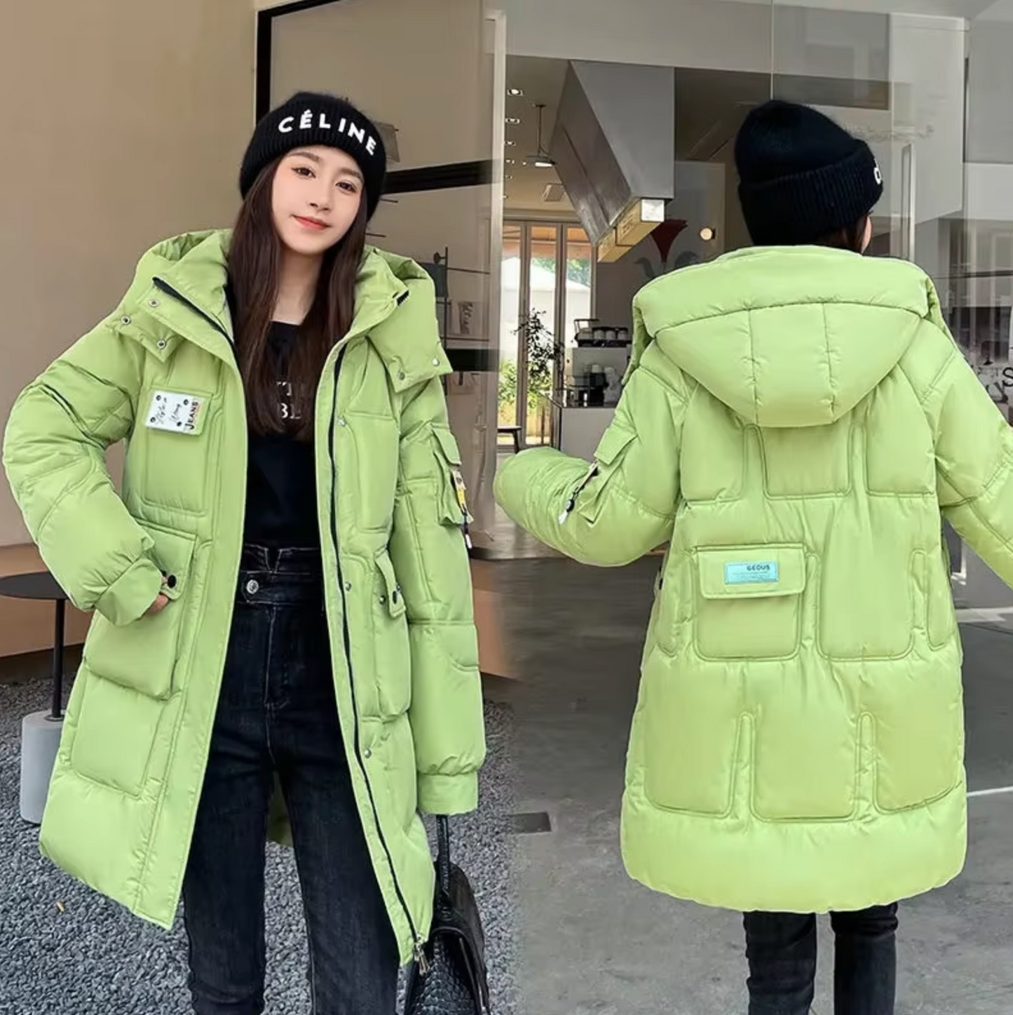 Chaquetón ligero de algodón con capucha