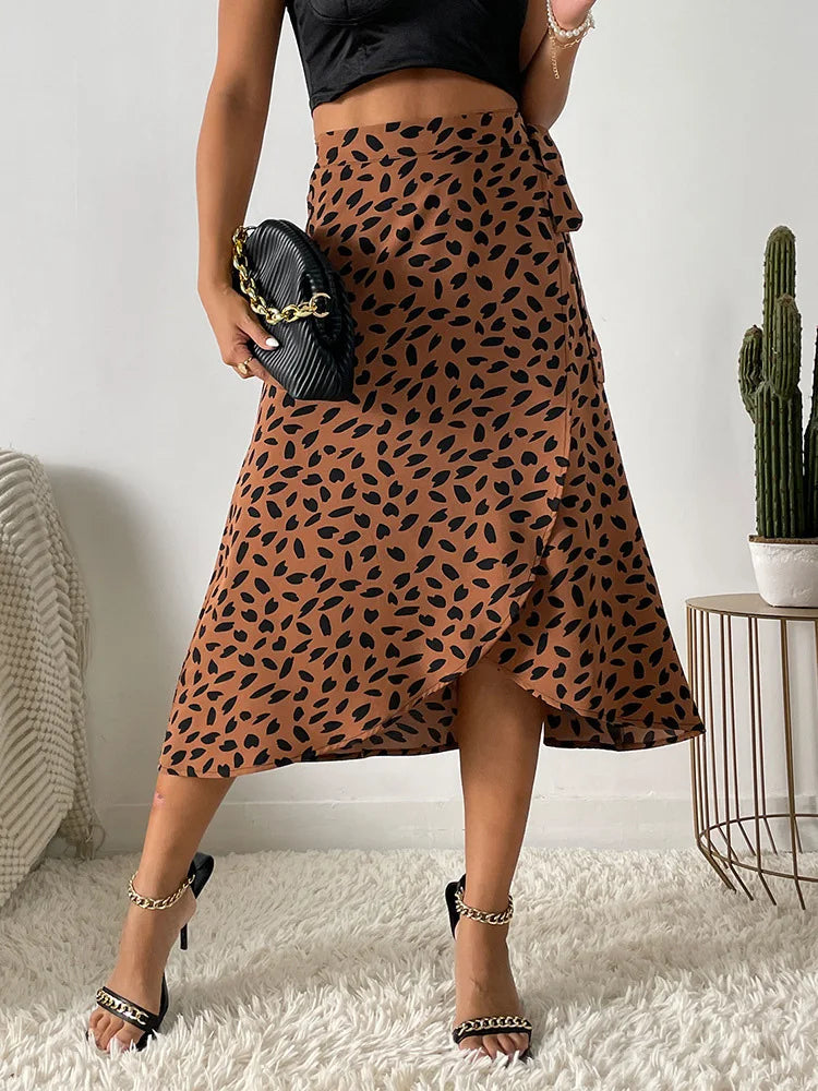 Falda Boho Chic Estampada Mujer Verano