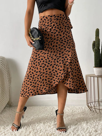 Falda Boho Chic Estampada Mujer Verano
