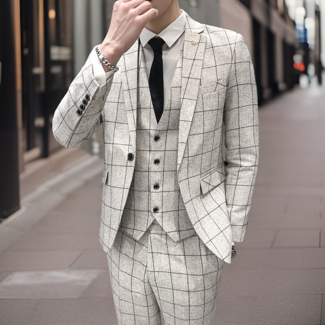 Traje Formal Slim Fit 3 Piezas Elegante