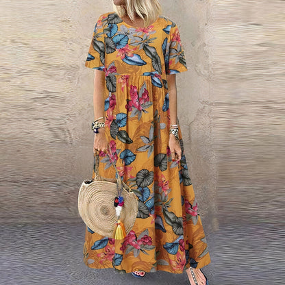Vestido Floral Estampado Elegante Mujer