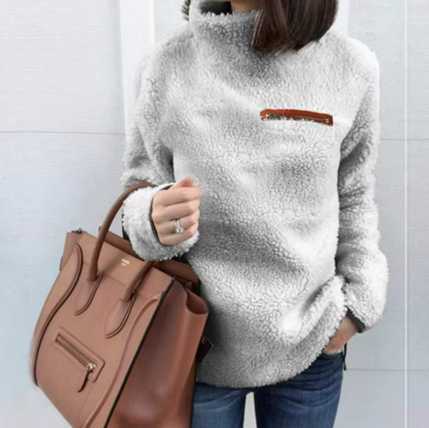 Sudadera Cuello Alto Felpa Suave