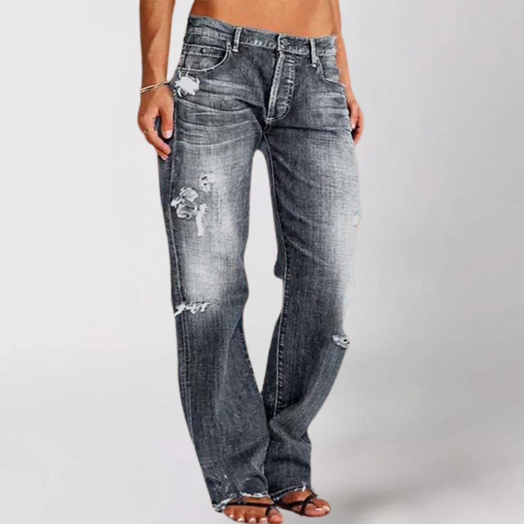 Pantalones vaqueros cómodos talle bajo estilo casual
