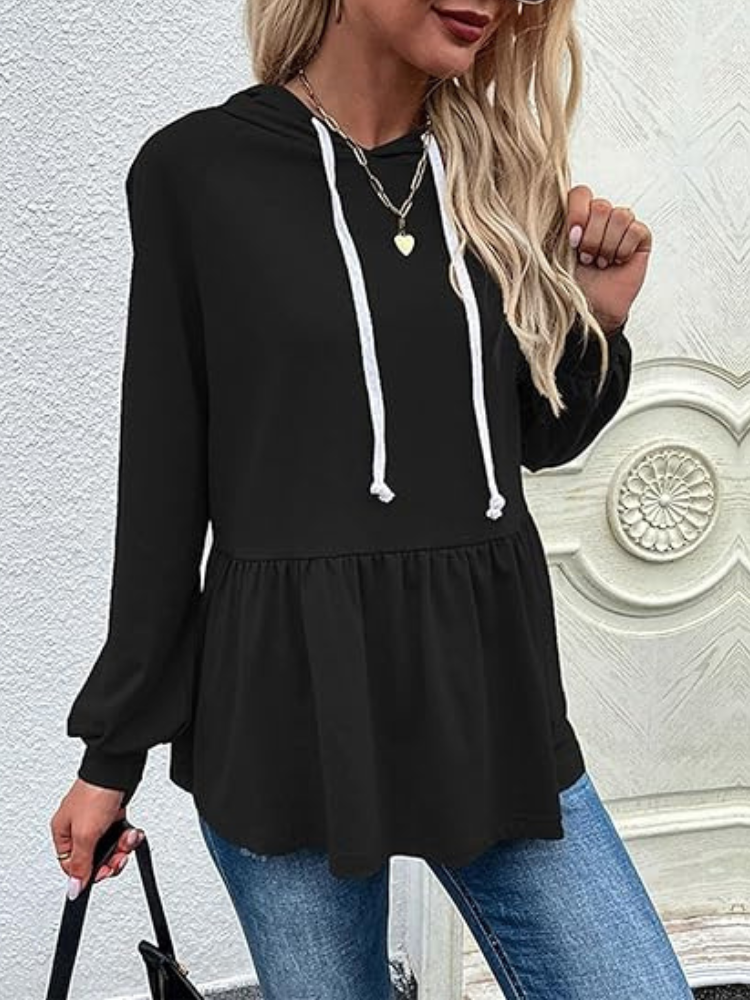 Sudadera Mujer Capucha y Volantes - Vestiria