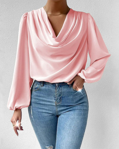 Blusa Mujer Amplia Manga Larga