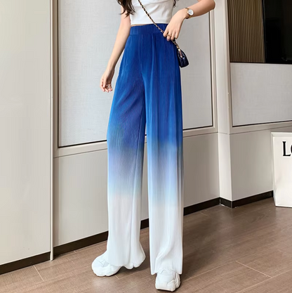 Pantalón Amplio Estampado Degradado Elegante