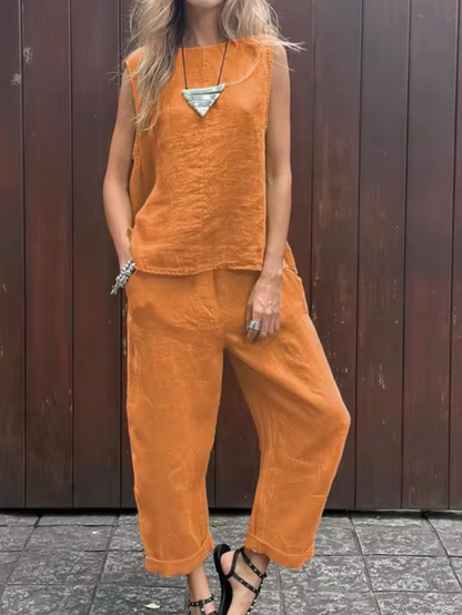 Pantalón y Top de Algodón Cómodes