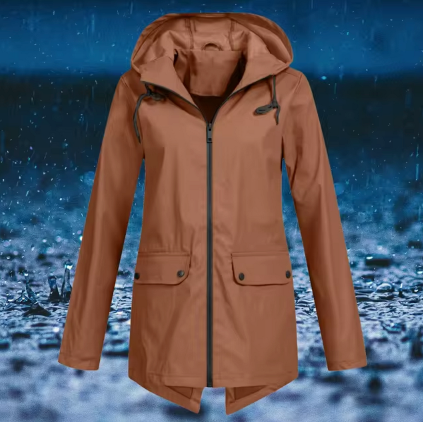 Chubasquero Impermeable con Capucha Ligero