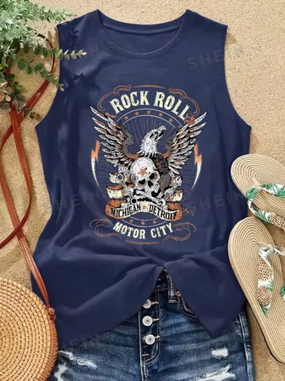 Camiseta Algodón Sin Mangas Verano