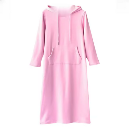 Vestido Capucha Mujer Algodón Cómodo