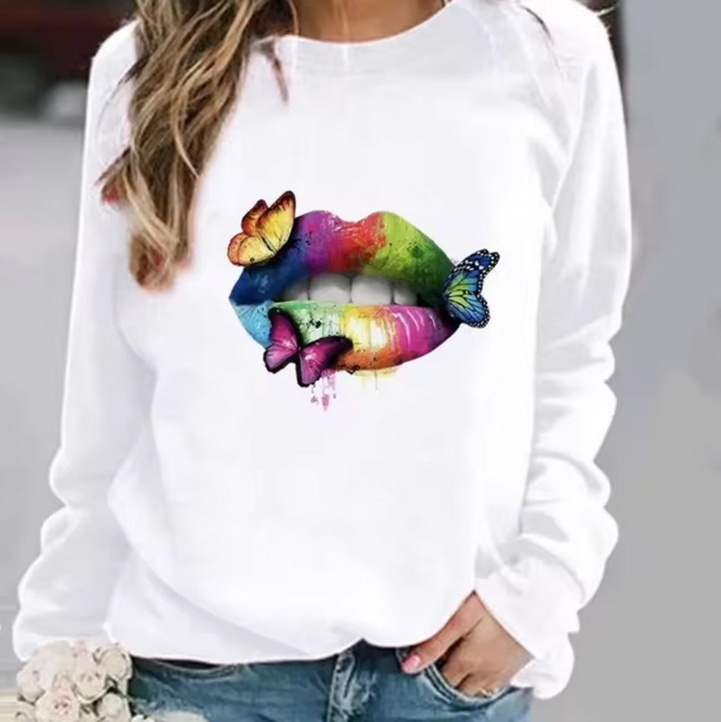 Sudadera de algodón con estampado divertido