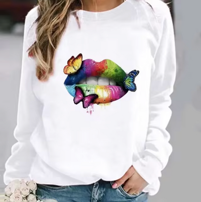 Sudadera de algodón con estampado divertido