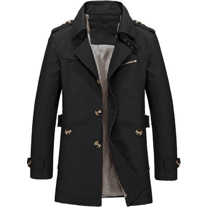 Abrigo Trench Clásico Mujer Impermeable