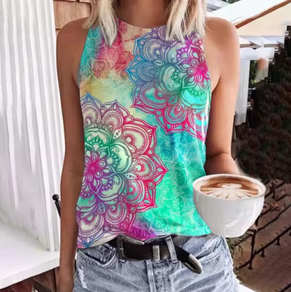 Top Mujer Estampado Floral Colorido