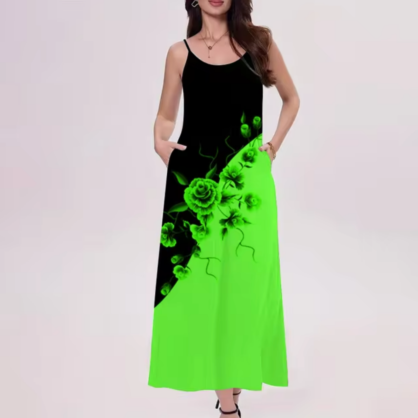 Vestido Elegante Largo Multicolor