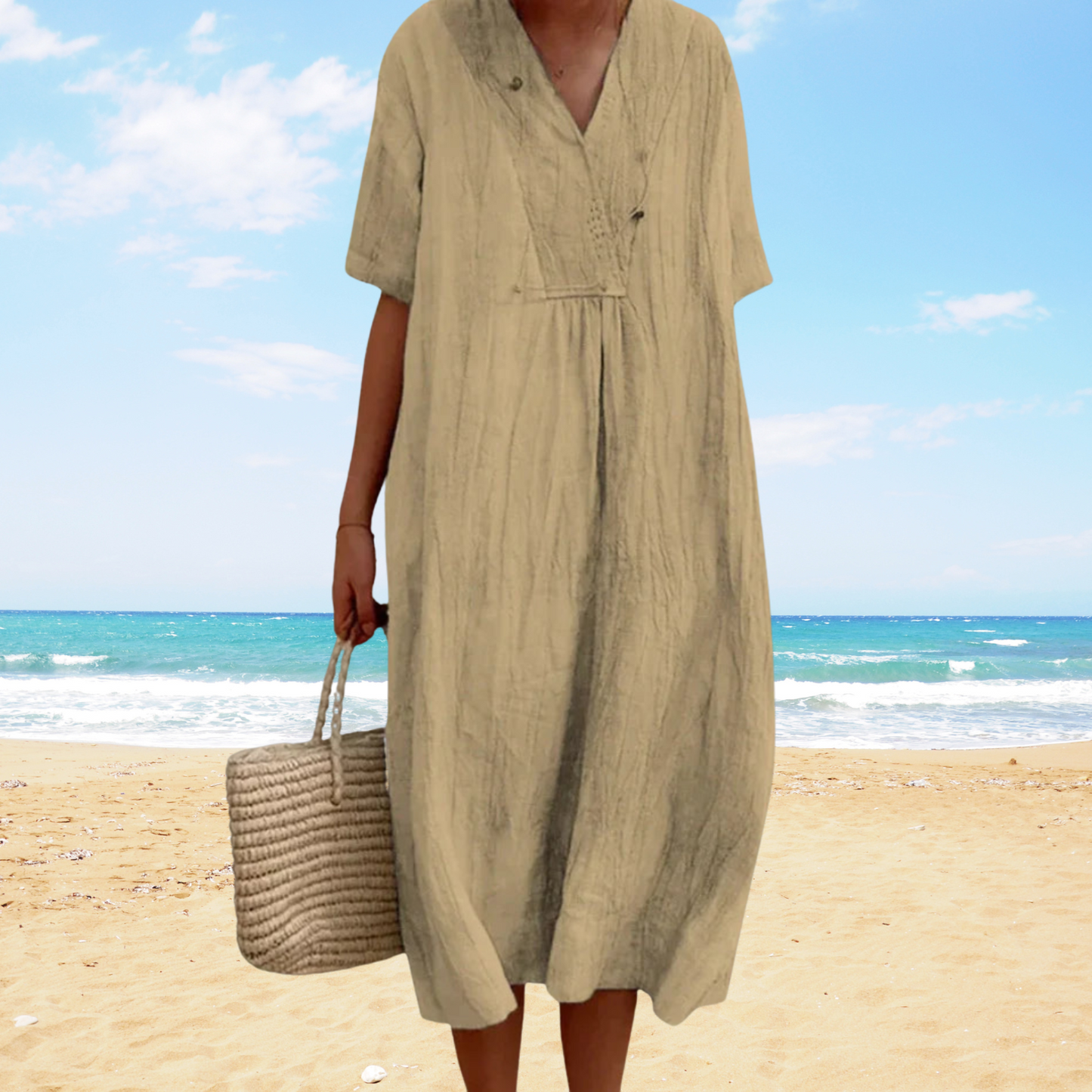 Vestido Verano Ligero con Escote en V
