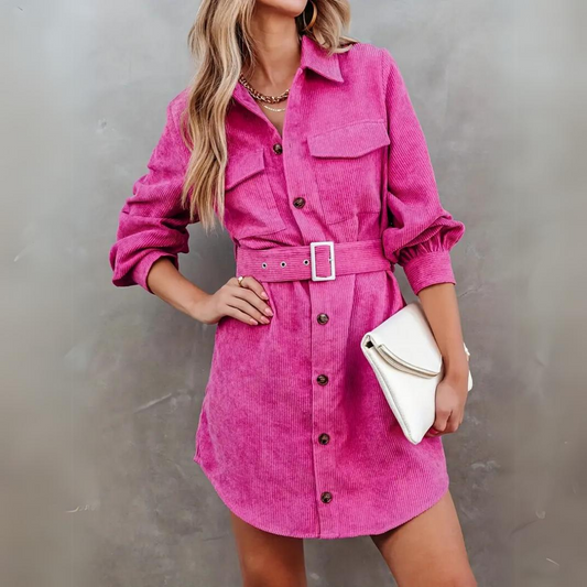 Vestido Pana Mujer Elegante Invierno - Vestiria