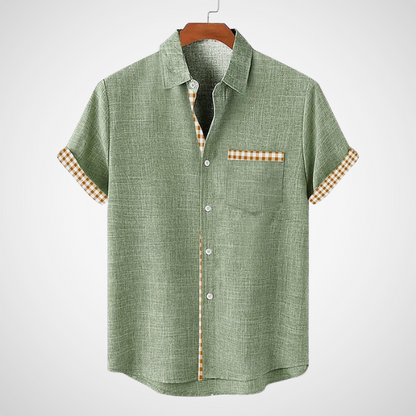 Camiseta Hombre Cuadros Estilo Casual