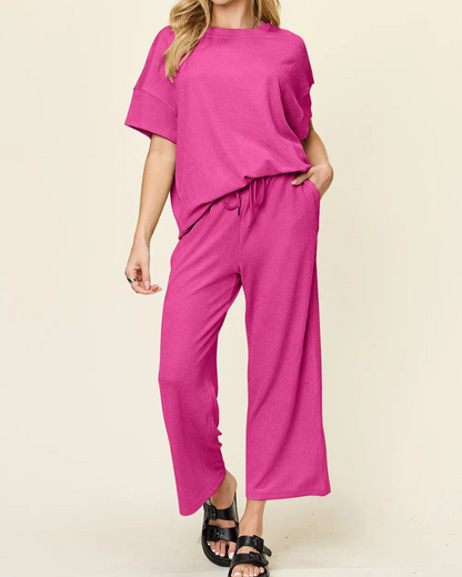 Camiseta y Pantalón Conjunto Cómodo Mujer