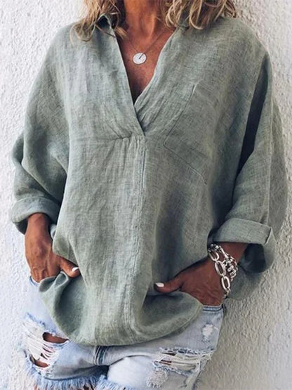 Camisa de manga larga clásica y sofisticada