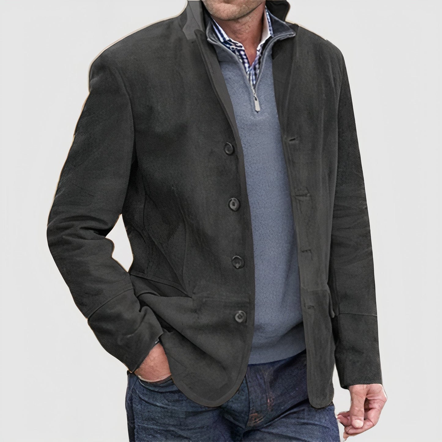 Chaqueta Hombre Estilo Retro Clásica