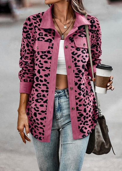 Abrigo Leopardo Mujer Estilo Glamour