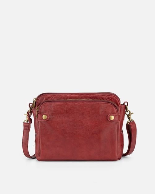 Bolsa de mano de cuero auténtico