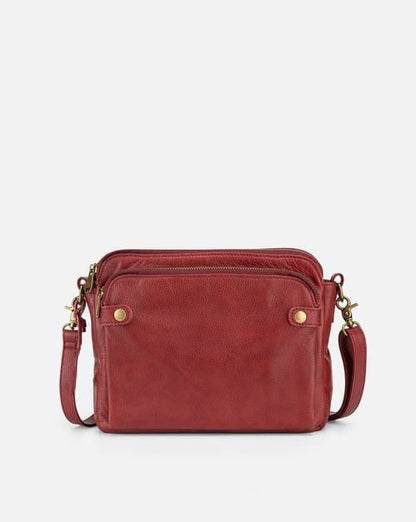 Bolsa de mano de cuero auténtico