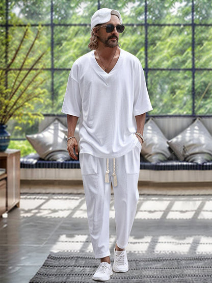 Pantalón Blanco Cálido Manga Corta