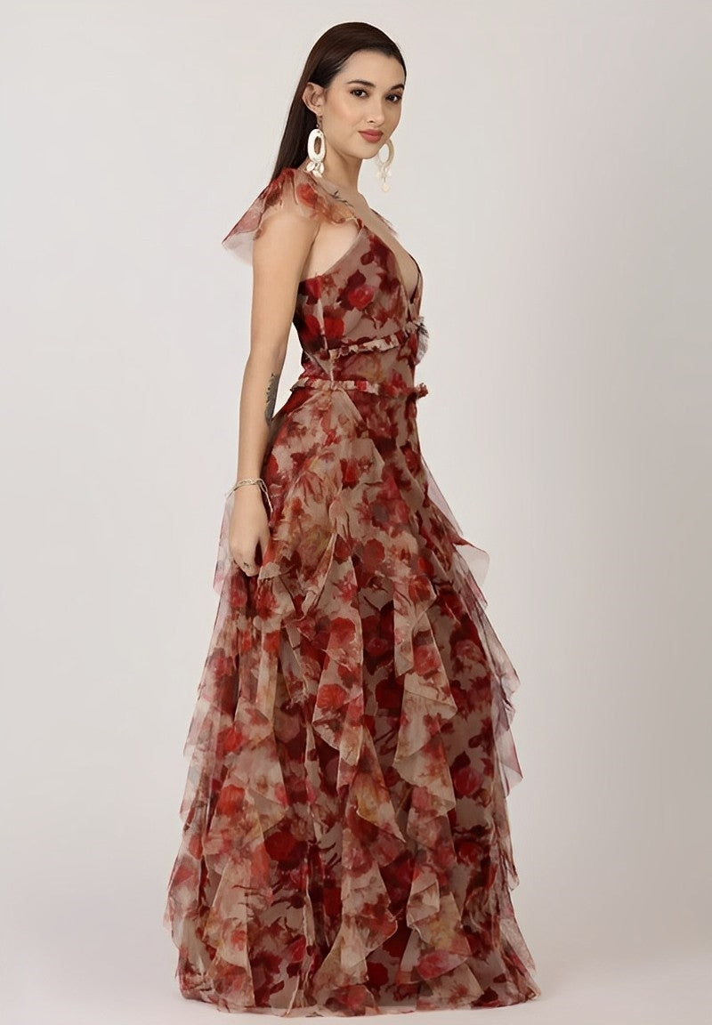 Vestido Floral Estilo Hippie Mujer