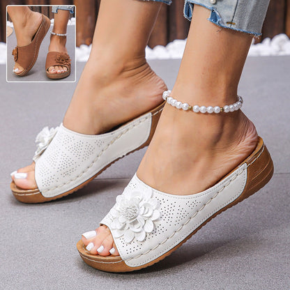 Sandalias Mujer de Cuña con Floris