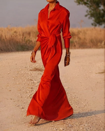 Vestido Elegante Mujer Estilo Clásico