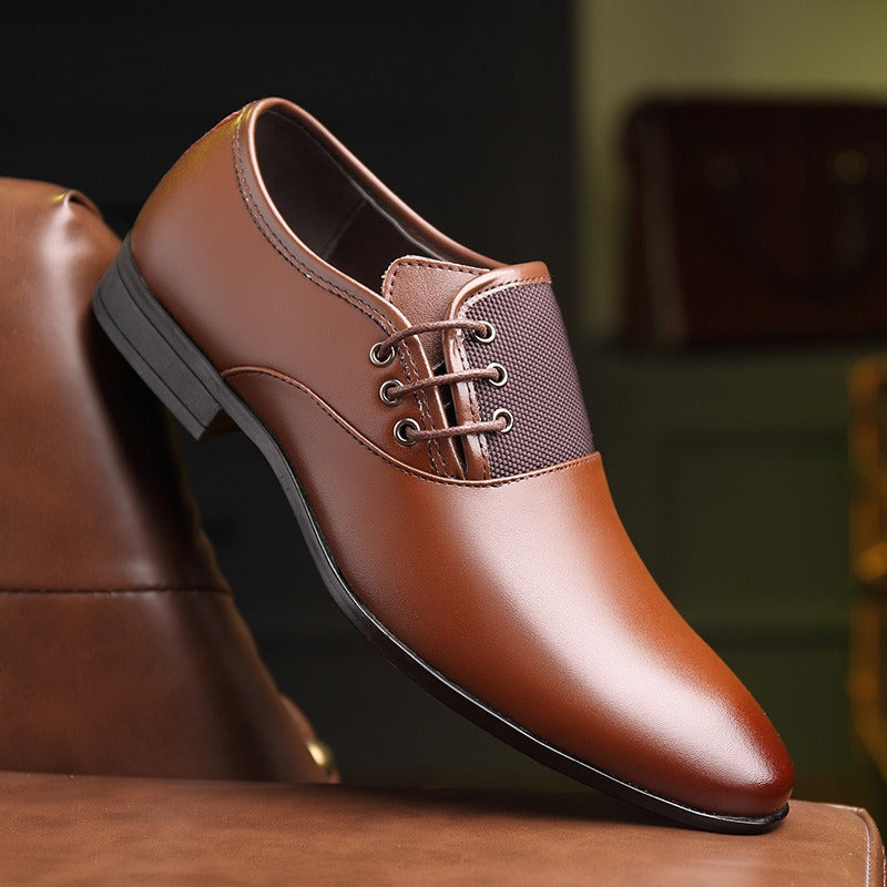 Zapatos hombre elegantes de imitación cuero punta fina - Vestiria