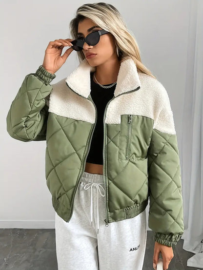 Chaqueta Acolchada Invernal Forro Polar Suave