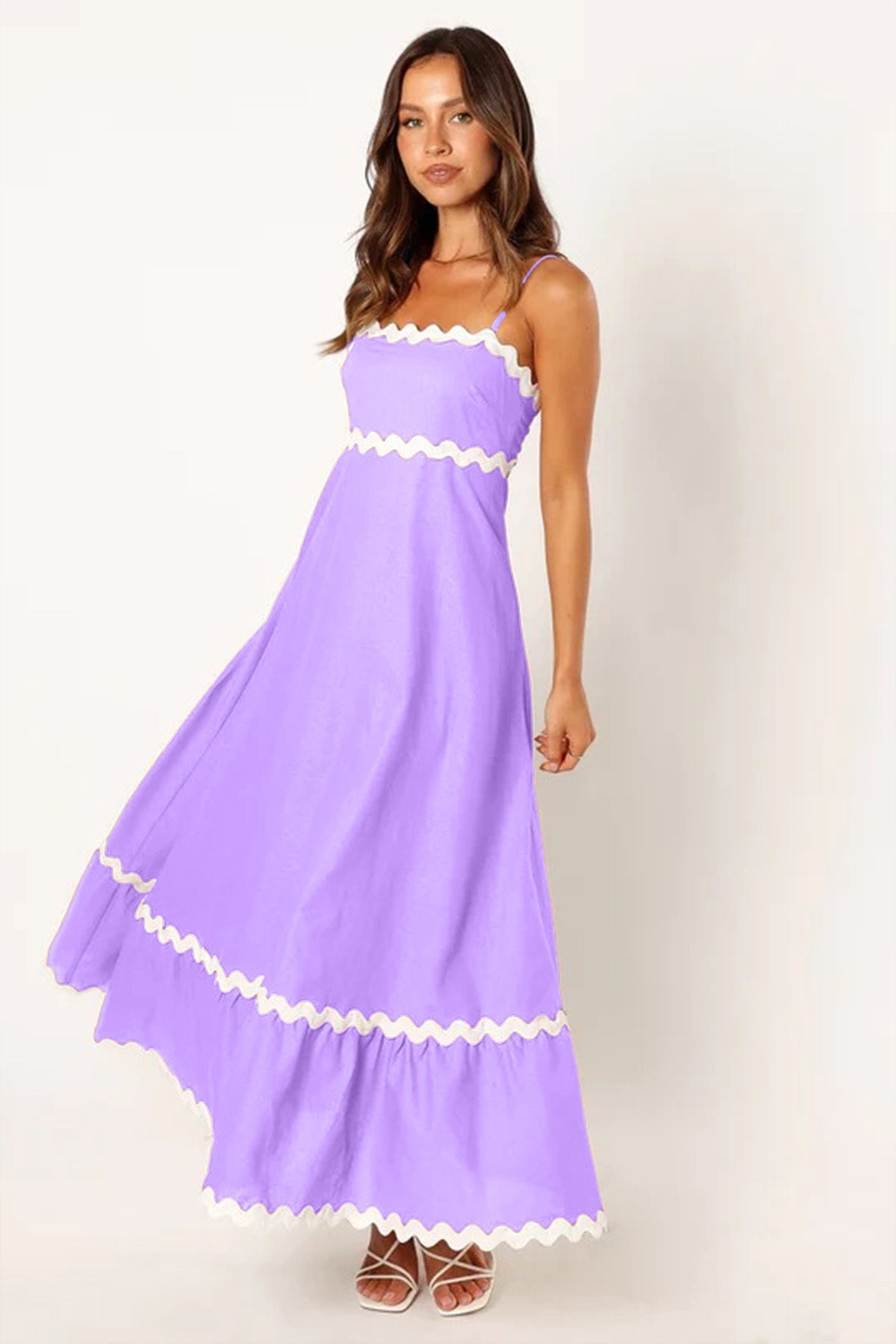 Vestido de Playa Largo Estampado Floral Mujer Verano