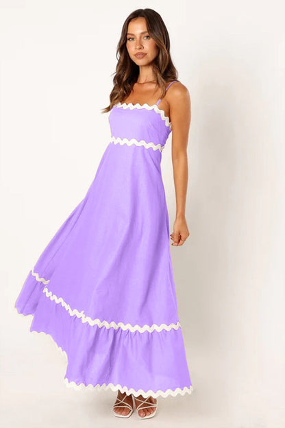 Vestido de Playa Largo Estampado Floral Mujer Verano
