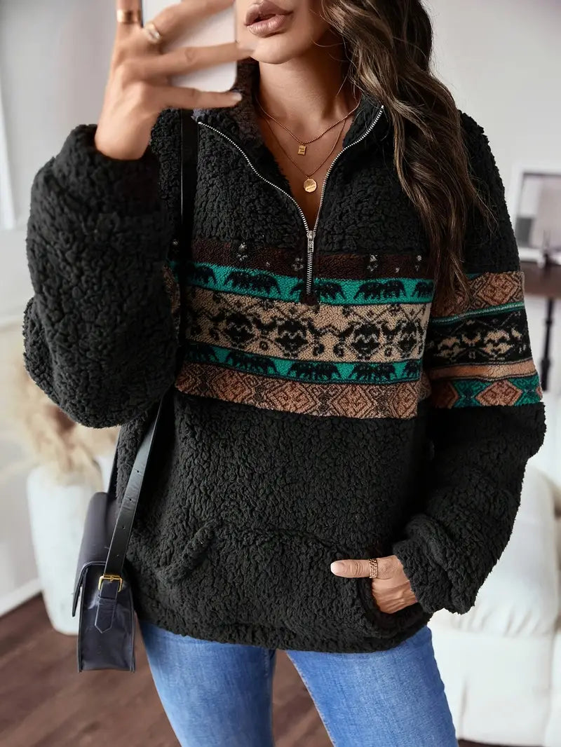 Sudadera Mujer Teddy Suave Cremallera - Vestiria