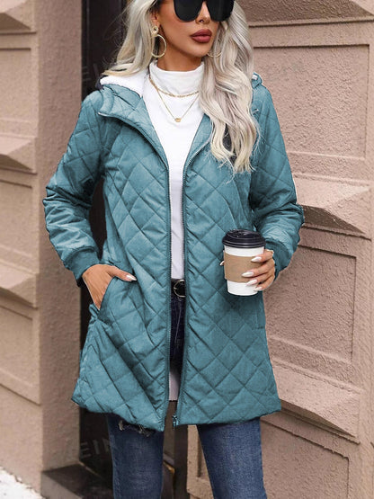 Chaquetón Mujer Acolchado Ligero Capucha Invierno