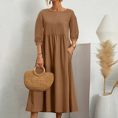 Vestido informal manga corta