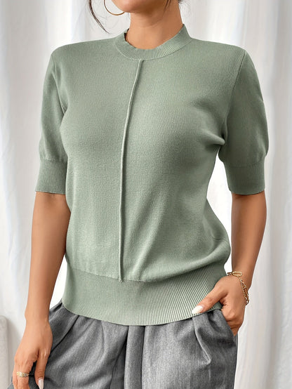 Camisa de punto cuello alto elegante