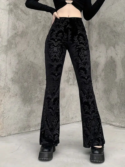Pantalón Alto Gótico Estilo Rockero - Vestiria
