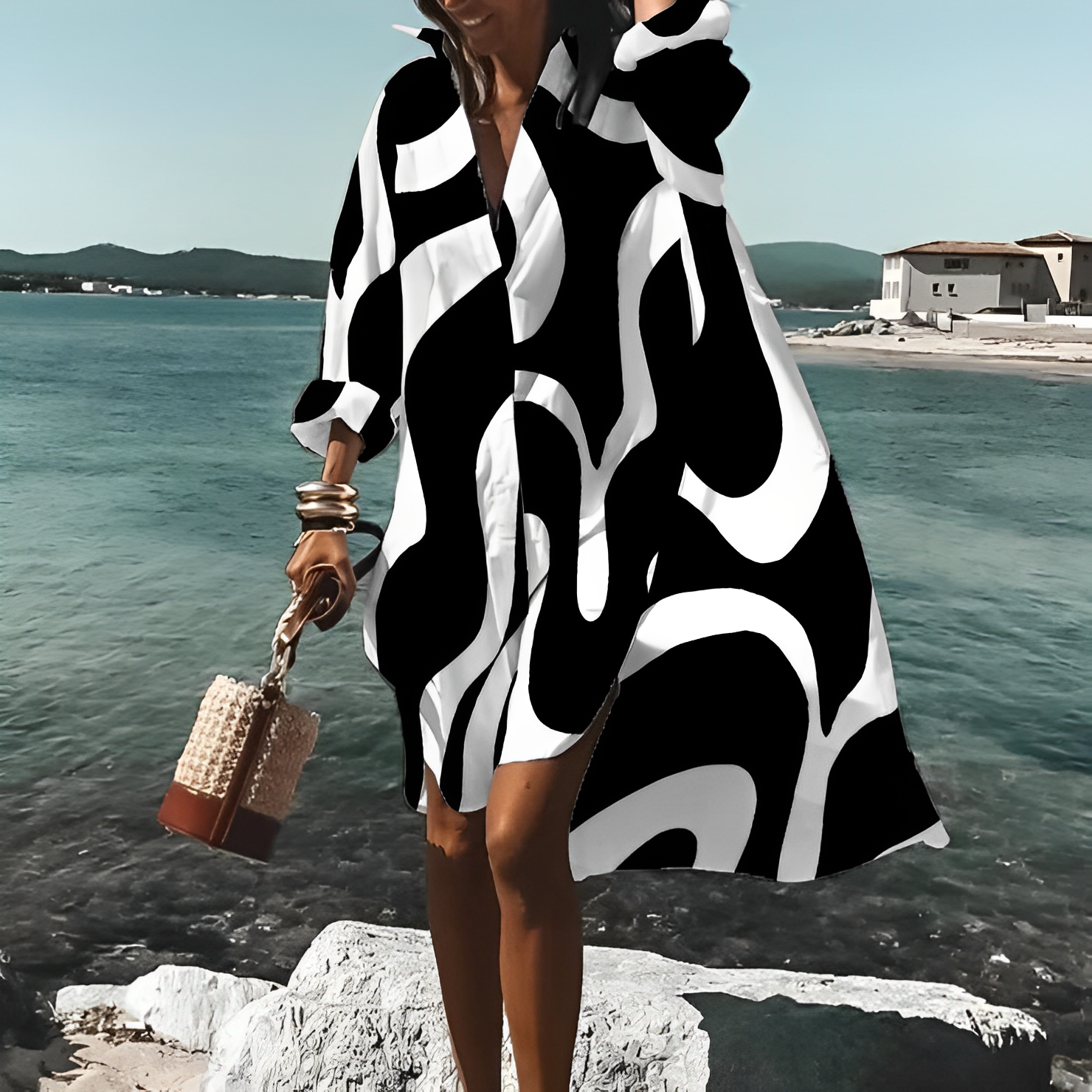 Vestido Midi Estampado Exclusivo - Vestiria