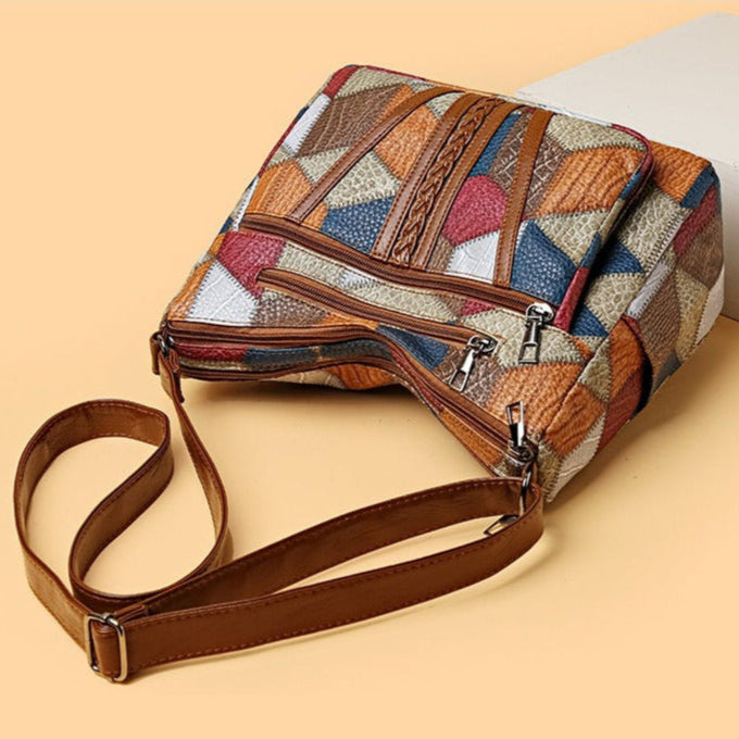 Bolso bandolera mujer estampado floral colorido
