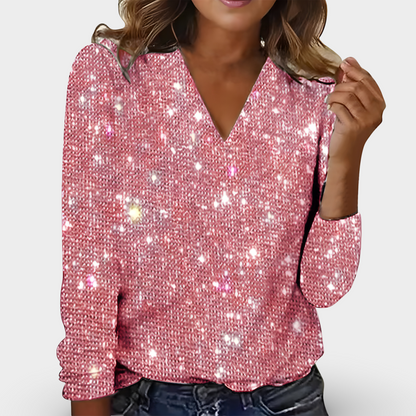 Camisa Mujer Elegante Cuello en V