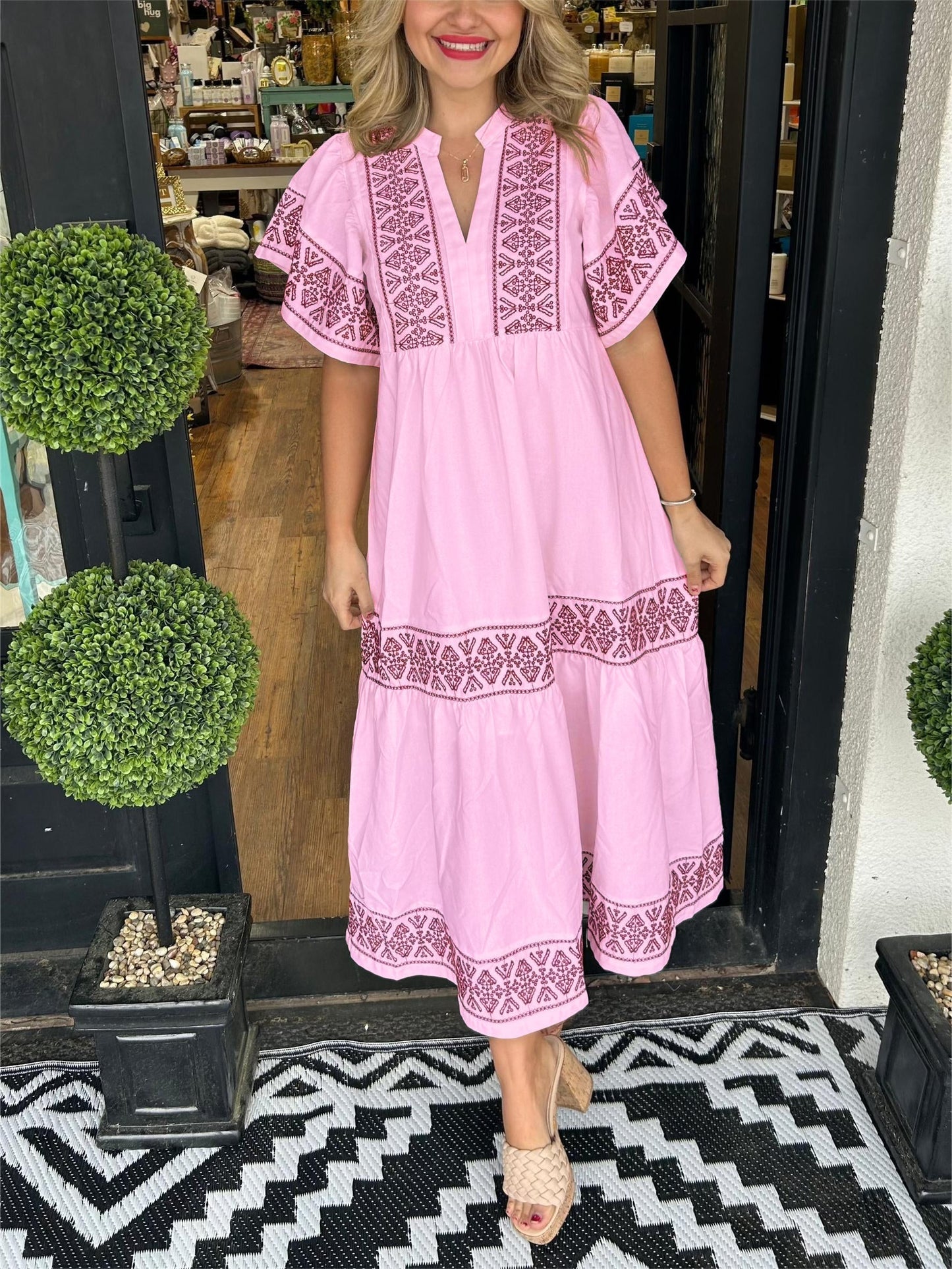 Vestido Elegante Verano Holgado Floral
