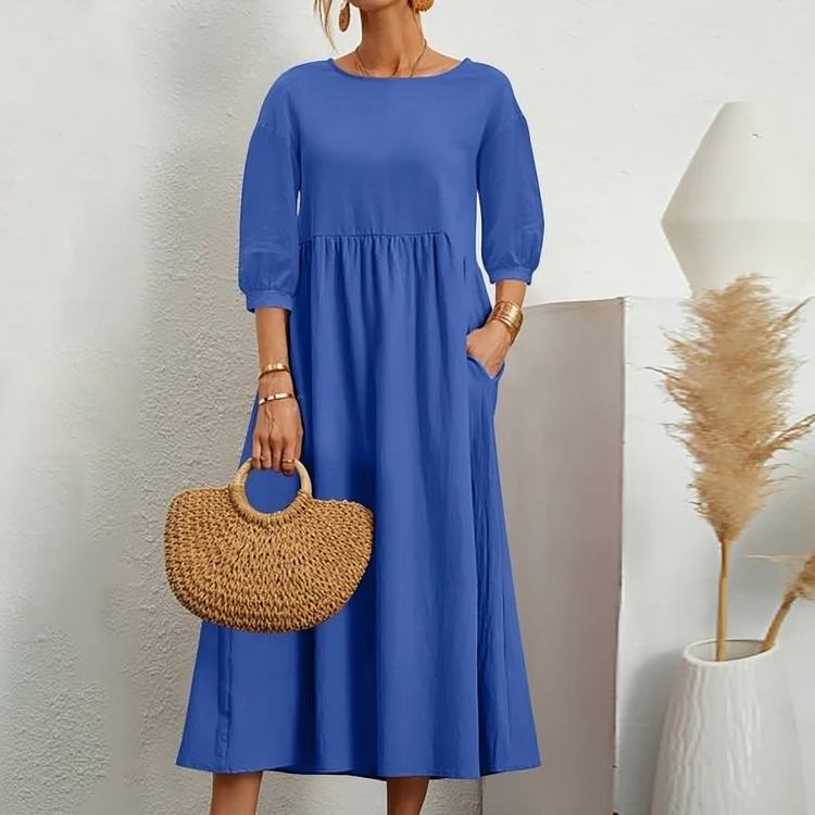 Vestido informal manga corta