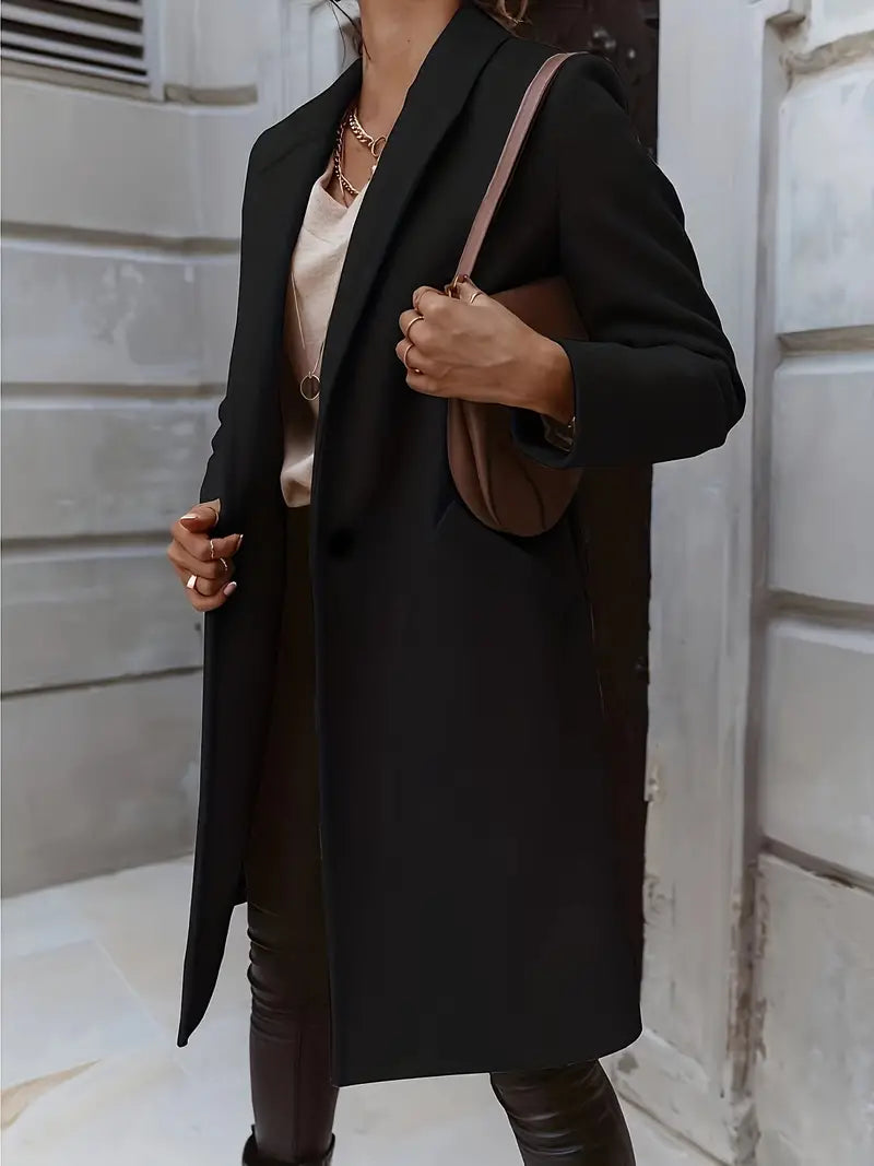 Abrigo Trench Clásico Mujer Cálido